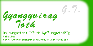 gyongyvirag toth business card